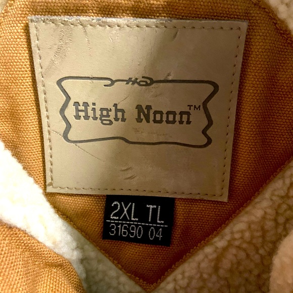 High Noon Sherpa Lined Brown Men’s Chore Work Jacket Coat Size 2XL TL (NWOT) - Picture 4 of 12